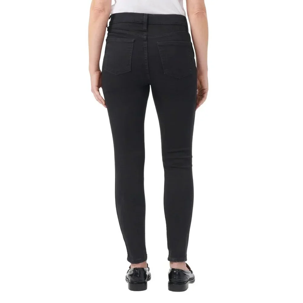 Kirkland Signature High rise Women's 10 Skinny Jeans Black Denim Pants Slim Fit